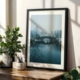thumbnail image 4 of Gapstow Bridge in the Snow - Manhattan New York Photography Winter Snow Bridge Landscape Scenic Nature Water Black Framed Wall Art Print 12 x 16 inches, 4 of 9