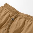 thumbnail image 5 of FRSASU Men's Summer Shorts Bermuda Athletic Stretch Sport Wear Drawstring Soft Cargo Gym Pants Casual Comfy Beach Shorts Coffee, 5 of 8
