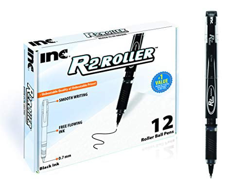 3 packs of 2 Pens New Inc R-2 Comfort-Grip Rollerball Pens 0.7mm Black Ink 