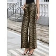 thumbnail image 4 of DARING DIVA Women's Casual Loose Wide Leg Trousers X-Small Leopard Print, 4 of 6