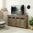 thumbnail image 2 of Roomfitters 68” Farmhouse Buffet Sideboard Cabinet with 4 Doors, Barn Design TV Stand, Coffee Bar, Wine Bar, Storage Cabinet for Dining Room, Gray Wash, 2 of 8