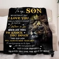thumbnail image 2 of Best Gifts for Son, Funny Son Gifts from Dad Mom, Unique Birthday Gifts for Son from Parents, Son Birthday Gift Ideas, to My Son Gifts for Graduation Christmas, Soft Warm Throw Blanket Son, 2 of 6