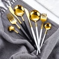 thumbnail image 1 of Ensemble de Couverts, Platine en Acier Inoxydable, Ensemble de 4 Pcs, 1 of 1
