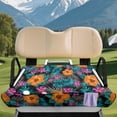 thumbnail image 3 of XYZCANDO Tropical Floral Golf Cart Seat Cover with 4 Storage Pockets - Non-Slip Washable Universal Fit for 2-Seat Golf Carts, 3 of 8