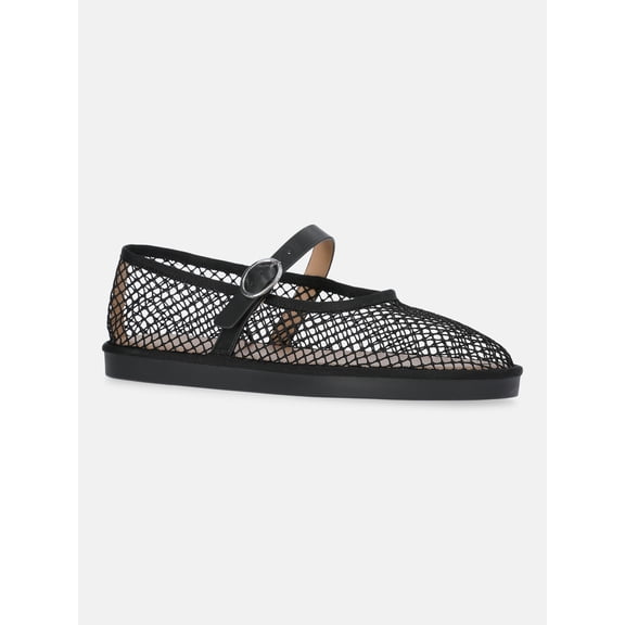 Time and Tru Women's Mesh Mary Jane Flats