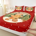 thumbnail image 3 of Feelyou Gingerbread Man Twin Sheet Sets for Teens, Dreamy Fairy Tale Twin Fitted Sheet, Christmas Dots Flat Sheet, Microfiber Bedroom Decor, 3pcs, 3 of 7