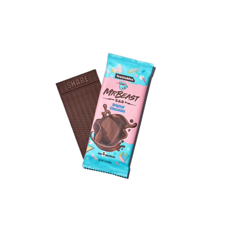 MrBeast Feastables Original Chocolate Bar 2.1 oz 10-Pack 