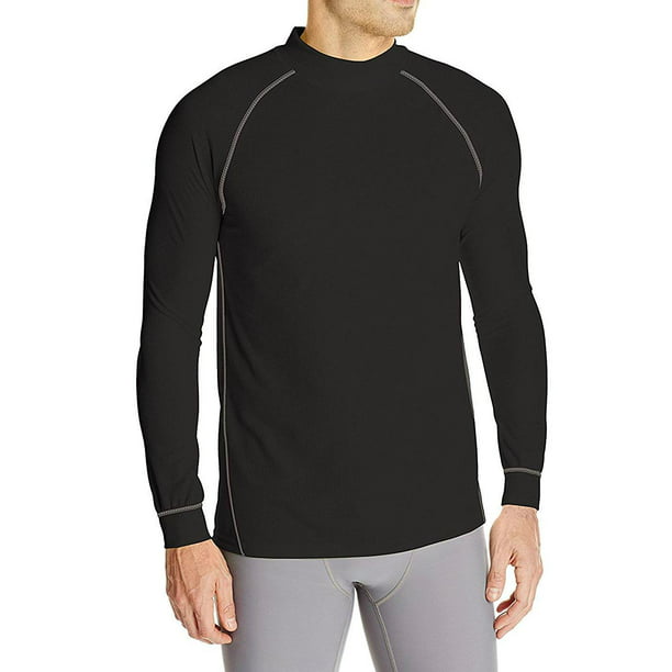 Selv tak Milliard Fem Mens Tech Grid Baselayer Thermal Long Sleeve Shirt Crew Top, Black, Size:  Small - Walmart.com