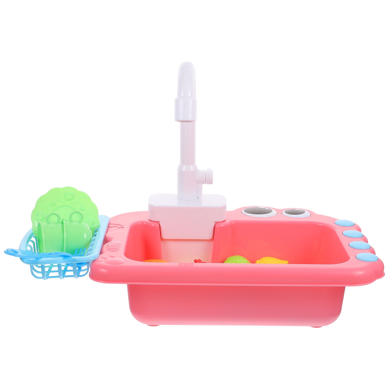 FUTUREORYY Pretend Play Kitchen Appliances 6Pcs Dishwasher Toy Set for Childrens Playtime