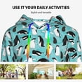 thumbnail image 4 of Sikiie Penguins Women's Casual Hoodies Long Sleeve Lightweight Pullover Tops Loose Sweatshirt-XX-Large, 4 of 7