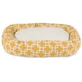 thumbnail image 2 of Majestic Pet Sherpa Links Bagel Pet Bed for Dogs, Calming Dog Bed Washable, Medium, Yellow, 2 of 5