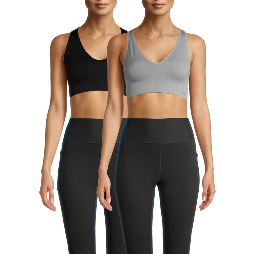 Ryka - Ryka Women's Seamless V-Neck Racerback 2pack Sports Bra - Walmart.com - Walmart.com