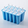 thumbnail image 1 of Molde para paletas, moldes para paletas, 10 piezas Moldes de silicona para paletas heladas Molde para paletas sin BPA Reutilizable Fácil liberación Ice Pop Make (Azul) WD.WDQZL electrónico, 1 of 5
