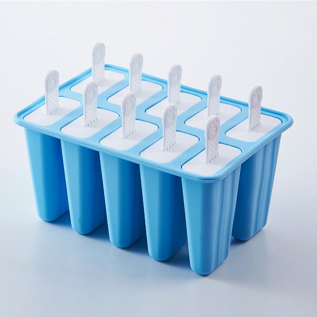 Molde para paletas, moldes para paletas, 10 piezas Moldes de silicona para paletas heladas Molde para paletas sin BPA Reutilizable Fácil liberación Ice Pop Make (Azul) WD.WDQZL electrónico