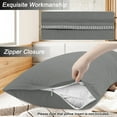thumbnail image 5 of REGALWOVEN Zippered Body Pillow Cover Egyptian Cotton Pillowcases, Standard Dark Gray, 5 of 7