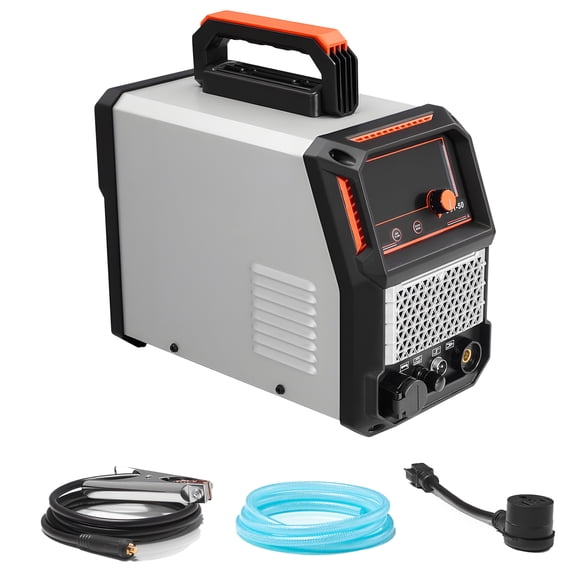 KFFKFF Plasma Cutter, 50A Non-Touch Pilot Arc Plasma Cutting Machine, 110V/220V Dual Voltage Digital Display IGBT Inverter - with 2T/4T Function & Adjustable PA/PT Time