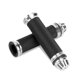 thumbnail image 1 of Universal Motorcycle Handlebar Grips Cnc Aluminum Rubber(silver), 1 of 5