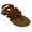 Camel, variant on Victoria K Women's Gladiator Style Multi Loops With Double Crossover Sandals