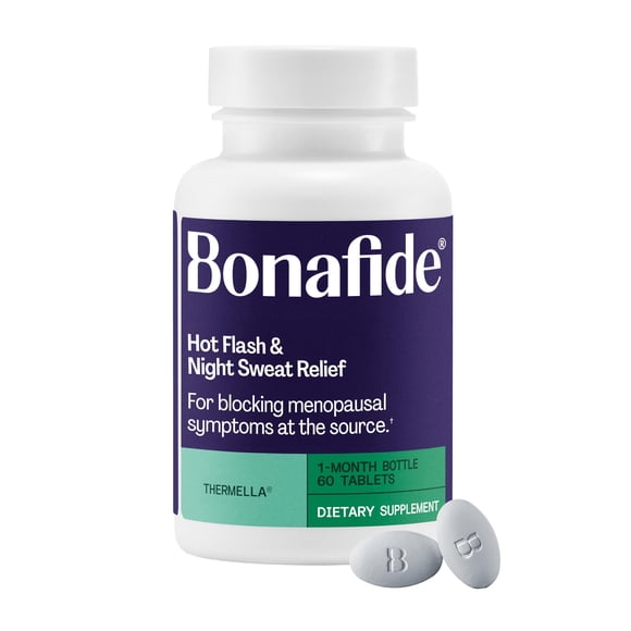 Suplemento Bonafide Thermella para alivio de sofocos nocturnos y sudoración nocturna
