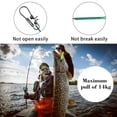 thumbnail image 2 of EIGTHTAIL 100PCS Stainless Steel Fishing Line Leaders   Tooth Proof Heavy Duty Trace Fishing Leader Wire with Swivels and Snaps 14kg Pull for Connect Tackle Lures Rig or Hooks (Green), 2 of 8