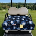 thumbnail image 3 of COEQINE Golf Cart Seat Cushion Cover, Portable Design Folds with Handle, Universal Fit 51.2x30.3", Quilted Comfort Padding with 4 Pockets, for 2/4 Person Seats, Golf Ball Blue Lightning, 3 of 8