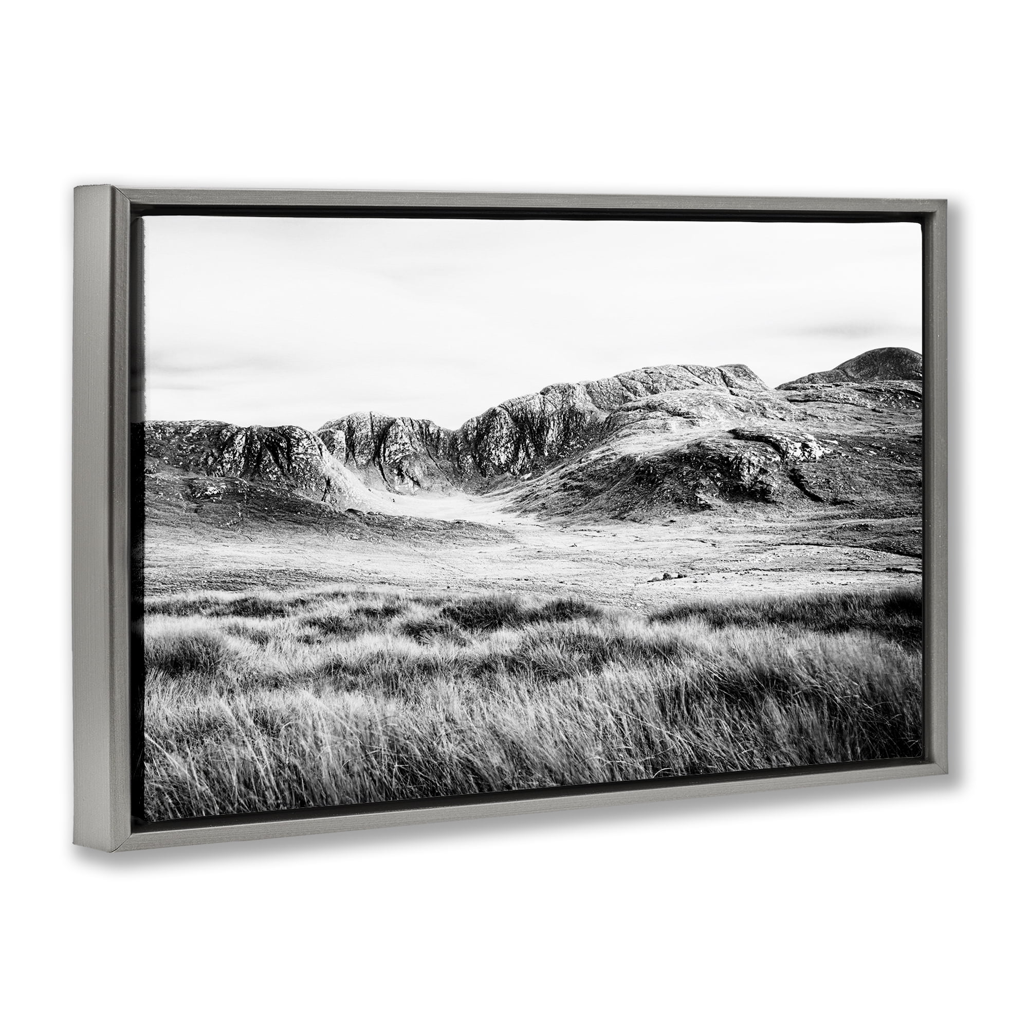 Stupell Industries Magnificent Countryside View Gray Framed Floater Canvas Wall Art, design by Andy Amos