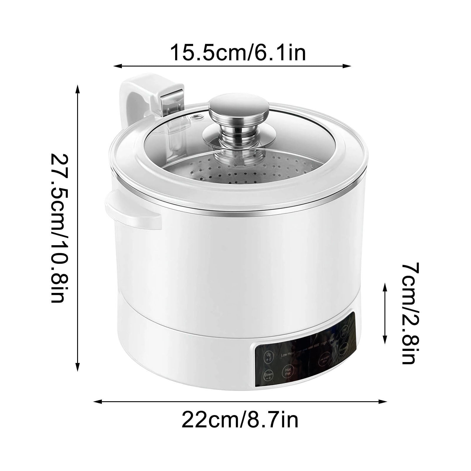Xecvkr Rice Cooker Lifting Removal Basket Intelligent Fast Heating Family Home Steamer Adjustable Carb Health Timer Reservation 110V 1 Set 3L