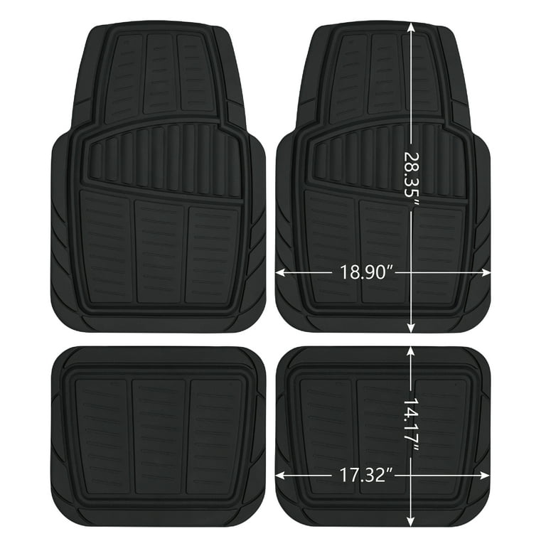 Rubber floor mats set front and rear titanium black 4 pieces T-Roc Genuine  Volkswagen