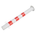 thumbnail image 1 of Tráfico Delineator Post Cone, 29.5in Acero Tráfico Delineator Post Cone Con Base, 2 Cadena De Eslabones Oreja Ganchos Parking Cadena Barrera Conos De Seguridad Control De, 1 of 7