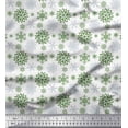thumbnail image 1 of Soimoi Crepe Silk Fabric Snowflake Artistic Printed Fabric 1 Yard 42 Inch Wide, 1 of 3