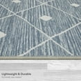 thumbnail image 3 of Washable Skid-Resistant Runner Rug Geometric Blue/Grey 24" x 72", 3 of 9