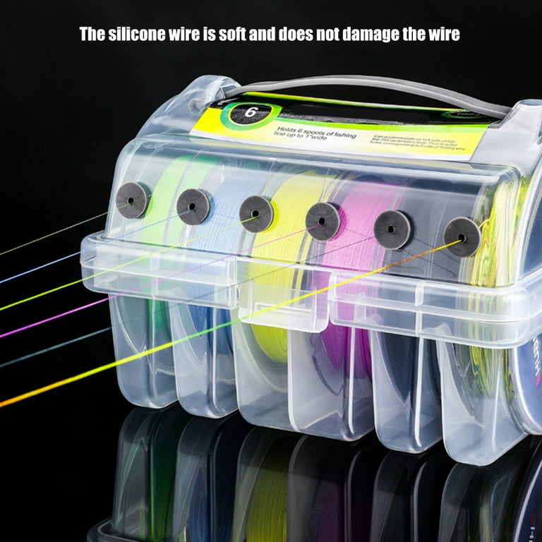 T-HOTLYST Fishing Line Organizers 6 Compartments Fishing Line Storage Case  Portable Line Winder Spool Box Tackle Box Multifunction - Walmart.com