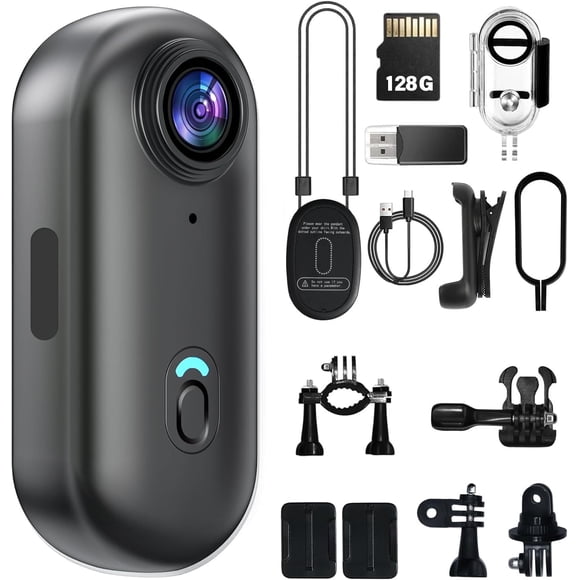 Mini Cámara Corporal Mingkeda 4K 128GB Impermeable