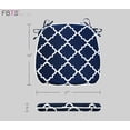 thumbnail image 4 of FBTS Prime Outdoor Seat Pads Navy Geometry Set of 2 Patio Seat Cushions with Ties 16x17 Inch U-Shape Chair Cushions, 4 of 7