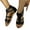Black, variant on AXXD White Sandals for Women Summer Weave Vintage Roman Shoes Low Heel Belt Lock Zipper Sandals