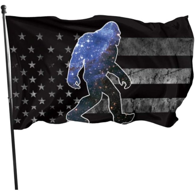Bandera nacional de la constelación de estrellas Bigfoot de 3 x 5 pies para decoración de jardín al aire libre