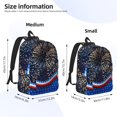 Lsque Fireworks Pattern Canvas Daypack, Durable Backpack, Highquality