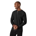thumbnail image 3 of Camisa Hanes Beefy de manga larga con tres botones Henley para hombre, 3 of 5