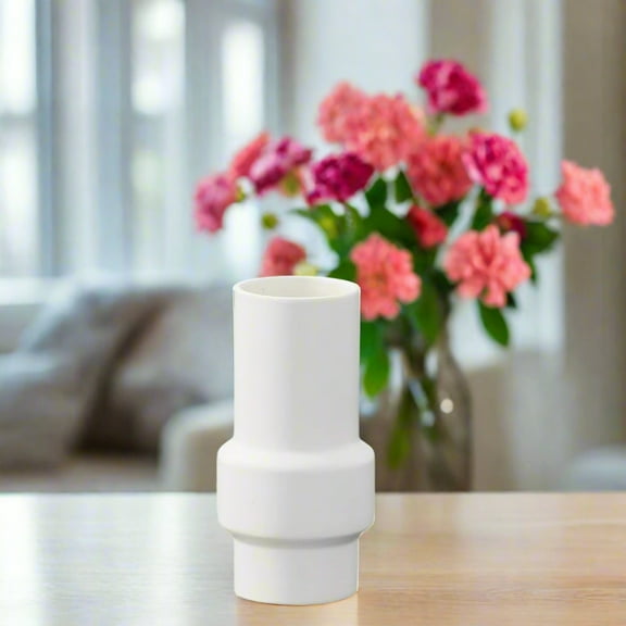 Ira Ceramic Round Pipe Vase