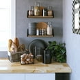 thumbnail image 5 of Wallniture Ponza 17" Bathroom Floating Shelves Over Toilet Storage Shelf Rustic Wall Shelving, Natural Burned (2 Count), 5 of 9