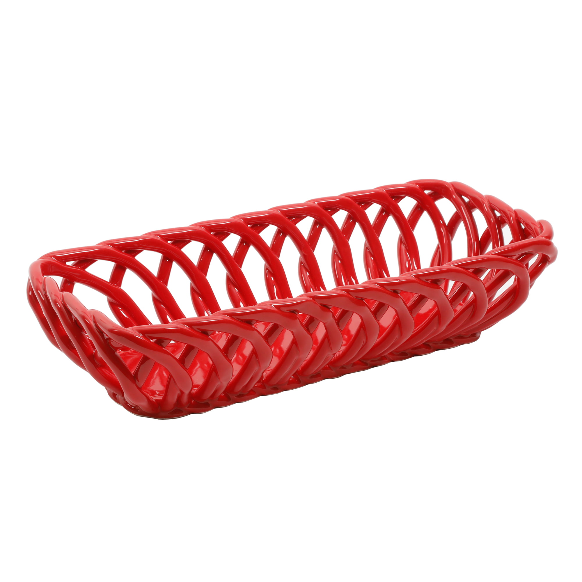 The Pioneer Woman Timeless Beauty 10.7-Inch Turquoise Bread Basket 