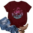 thumbnail image 2 of RQYYD Beach Shirts for Women Hawaiian Graphic Short Sleeve Crewneck Tees Pullover Sunshine Summer Vacation Vintage Tshirt Tops, 2 of 3
