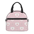 thumbnail image 2 of ZNDUO Reusable Lunch Box, Adjustable Shoulder Strap Pink Cherry Heart Pattern Lunch Bag, 2 of 8