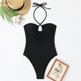 thumbnail image 5 of JIAYUE Women's One-Piece Swimsuit Halter Neck Fashion Sleeveless Backless Sexy Solid Color Comfortable For Beach Pool Stylish Female Swimwear, 5 of 6