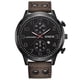 thumbnail image 2 of Reloj de cuarzo para hombre, relojes de moda para hombre, reloj de pulsera analógico de cuarzo con fecha deportiva de cuero y acero inoxidable., 2 of 2