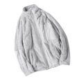 thumbnail image 4 of LYXSSBYX Women Long Sleeve Shacket Jacket Hot Sale Clearance Fashion Women Casual Zipper Solid Winter Lengthened Plush Long Sleeve Outwear, 4 of 9