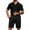 Black, variant on Kixjoy Mens Short Sets 2 Piece Outfits Short Sleeve Big and Tall Collared T-Shirts and Shorts Set Casual Soft Beach Sweatsuits for Men, Dark Green M