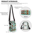 thumbnail image 6 of FUIALDOLG Lightweight Cell Phone Purse for Travel Daily Use, Polyester Double Deck Crossbody Bag, Dachshund & Floral Pattern, 6 of 10