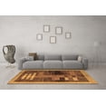 thumbnail image 3 of Ahgly Company Indoor Rectangle Abstract Brown Modern Area Rugs, 2' x 4', 3 of 4