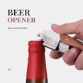 thumbnail image 3 of Corkscrew- Professional Waiters Corkscrew, Wine Opener With Foil Cutter,dual Hinge, Stainless Steel Wine Key Compatible Servers And Bartenders (rosewo_Gift Of G, 3 of 5